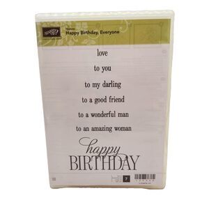 Stampin Up Happy Birthday Everyone Cling Stamp Set Unmounted Cardmaking